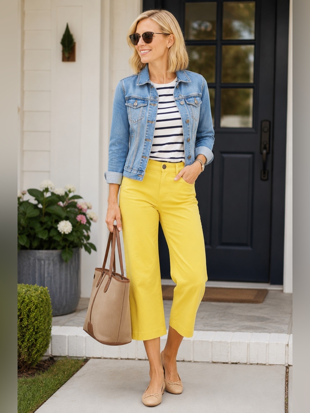 Banana Republic Martin Fit Cropped Pants Yellow Size 12